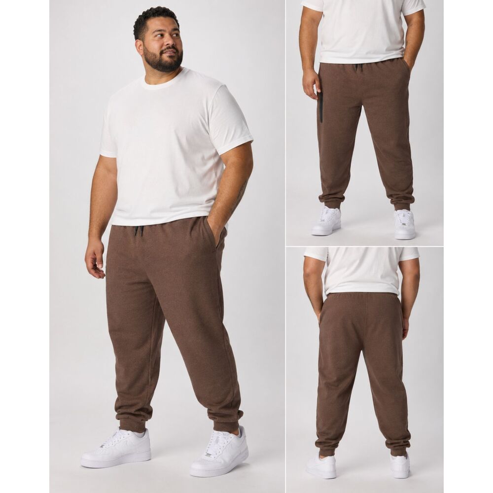 Reebok Big & Tall Men's Brown Jogger Sweatpants 3XL NWT Athletic Fleece